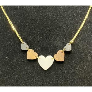 collier, coeurs, ébène de Madagascar, tamarin, bijoux, ivoire végétal, acier inoxydable