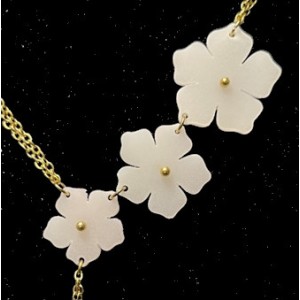 collier, fleurs, bijoux, Réunion, ivoire végétal, acier inoxydable, tamarin, coco