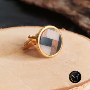 bague, réglable, ivoire végétal, latanier, acier inoxydable, ovale